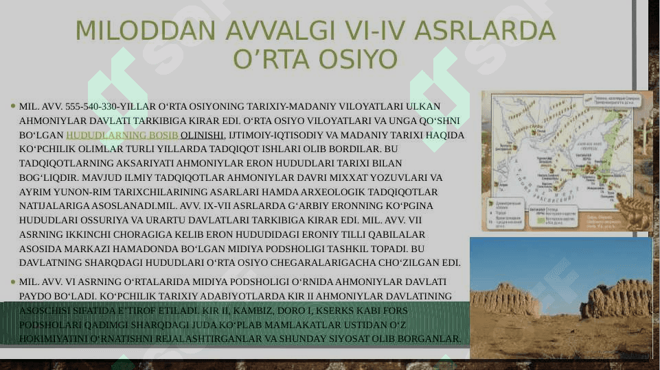 O’ZBEKISTONDA DASTLABKI DAVLATLARNING PAYDO BO’LISHI VA RIVOJLANISH BOSQICHLARI 4