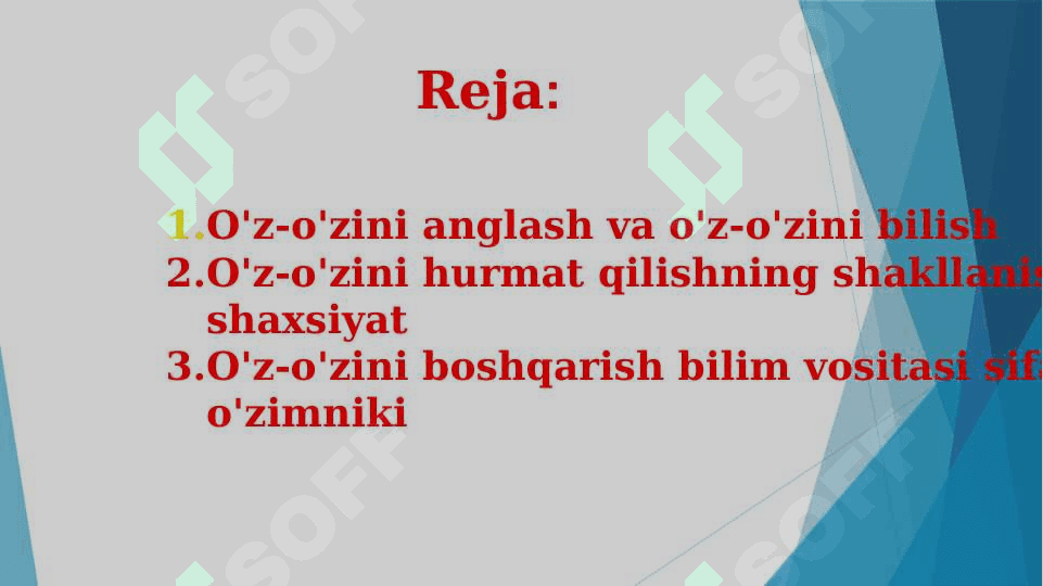 O'z-o'zini bilish va shaxsni rivojlantirish 2