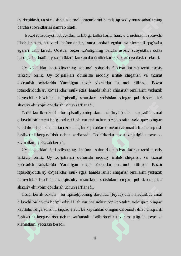 Iqtisodiyotni Tartiblashning Bozor Mexanizmi 6