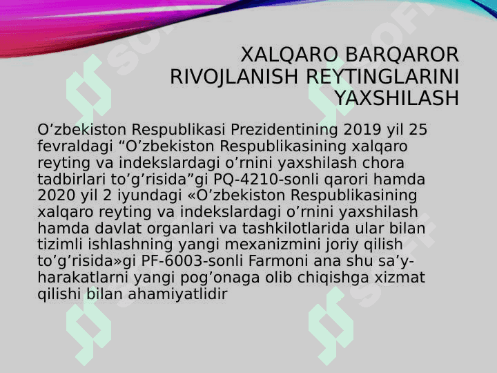 Yangi Oʻzbekiston va uning xalqaro reytinglarda aks etishi 3