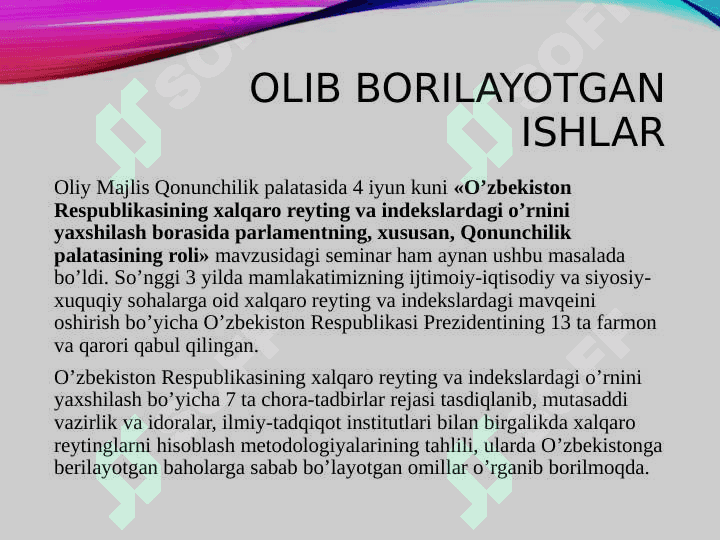 Yangi Oʻzbekiston va uning xalqaro reytinglarda aks etishi 6
