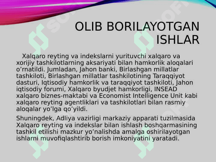 Yangi Oʻzbekiston va uning xalqaro reytinglarda aks etishi 7