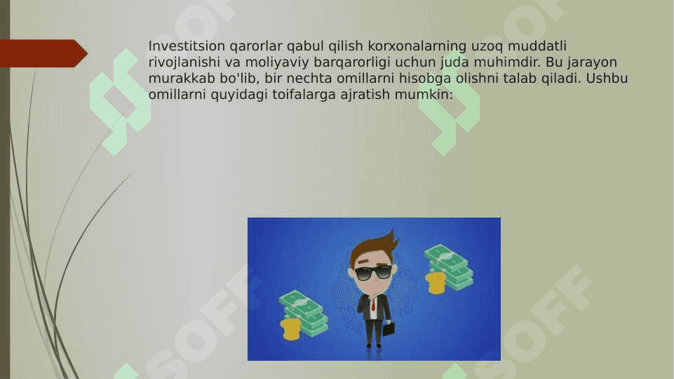 Investitsion qarorlar qabul qilish asoslari 3