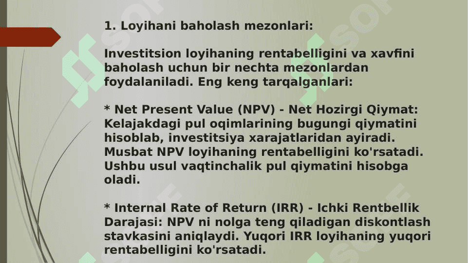Investitsion qarorlar qabul qilish asoslari 4