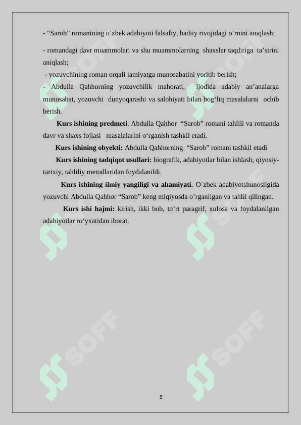 Sarob romanida davr va shaxs fojiasi talqini 5