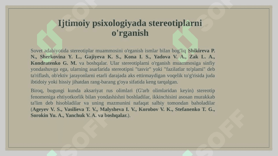 Stereotiplar  VA ULARNING TURLARI 7