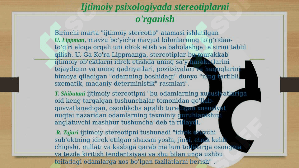 STEREOTIPLAR VA ULARNING TURLARI 5