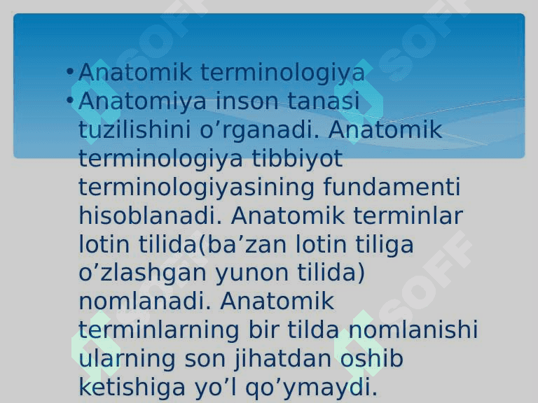 ANATOMIK IBORALARNING TARJIMASI 2