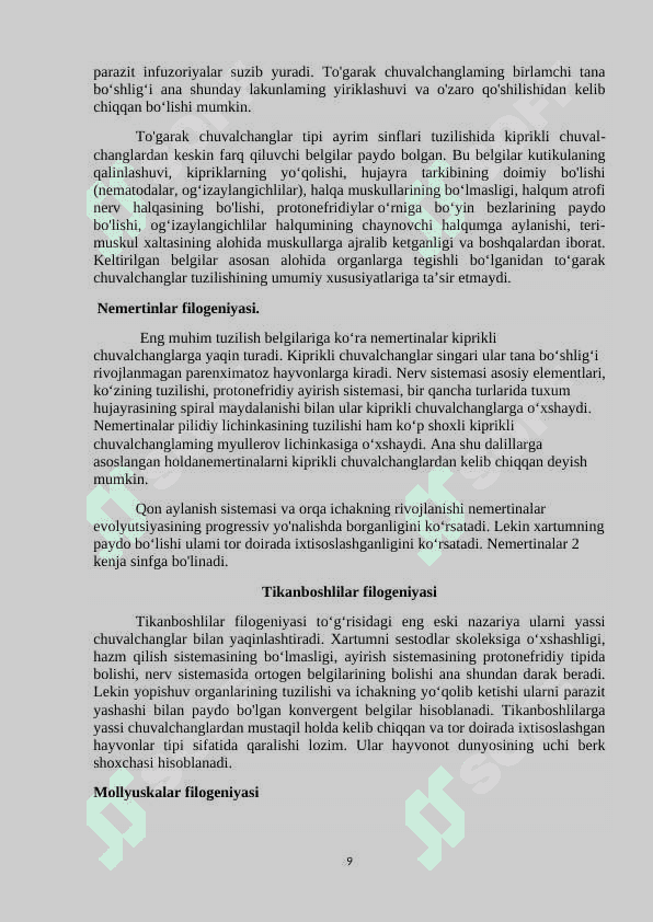Hayvonot dunyosi evolutsiyasi 8
