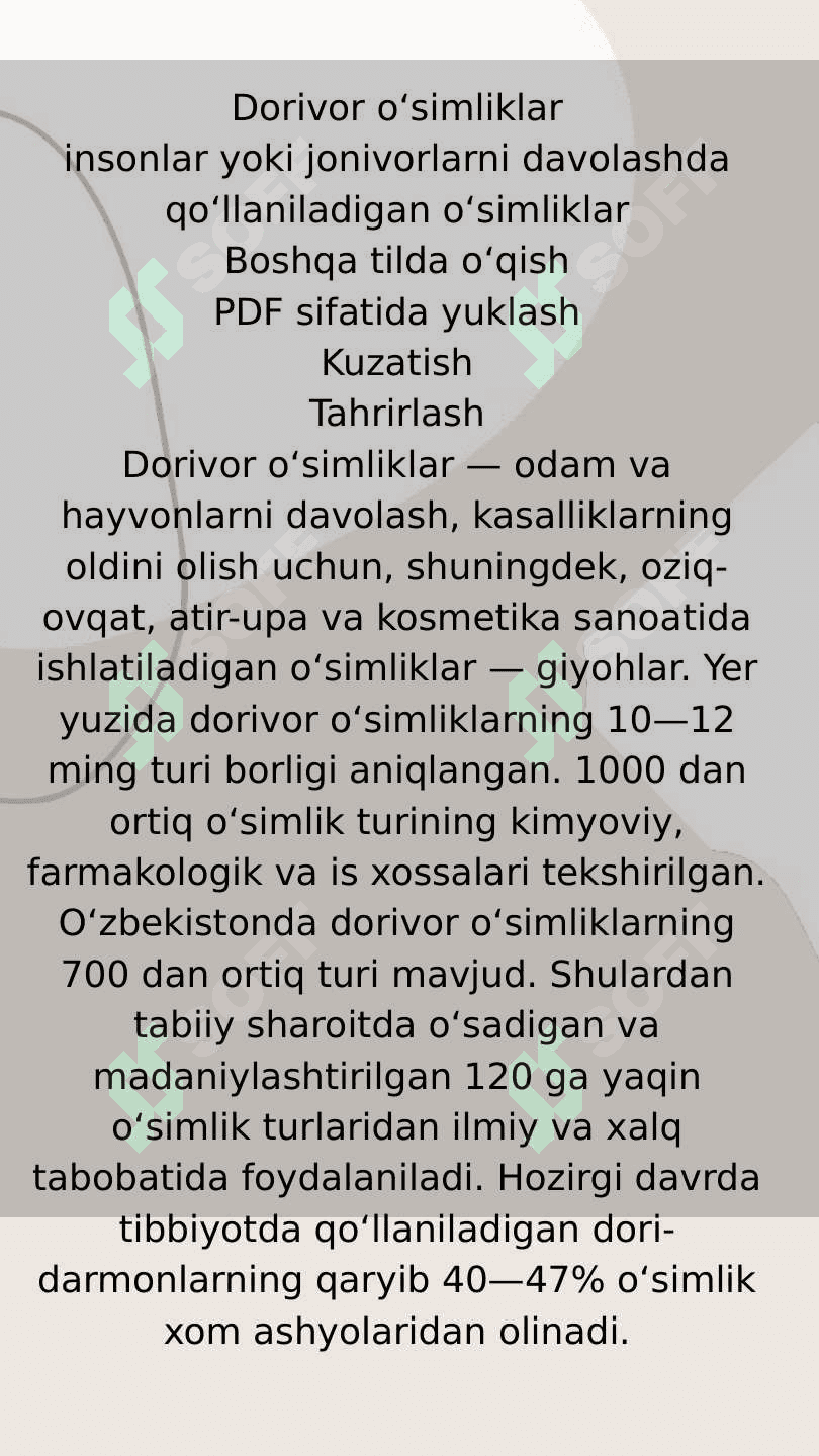 Dorivor o‘simliklar 3