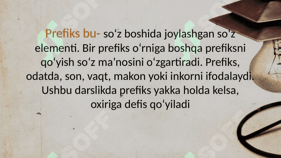 PREFIKATSIYA USULI 2