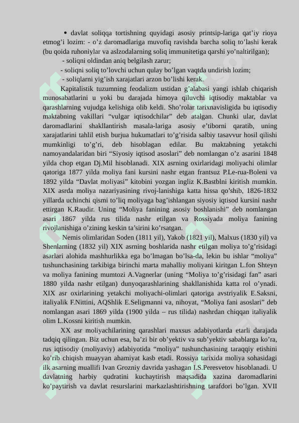 Moliyaning fan sifatida shakllanishi va taraqqiyoti 6