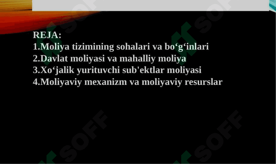 MOLIYA TIZIMI 2