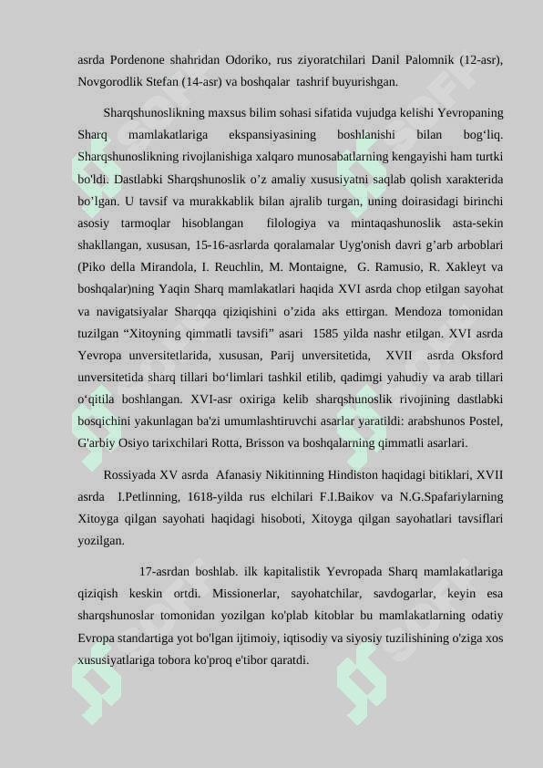 Sharqshunoslikning kelib chiqish tarixi, shakllanishi va rivojlanishi 2
