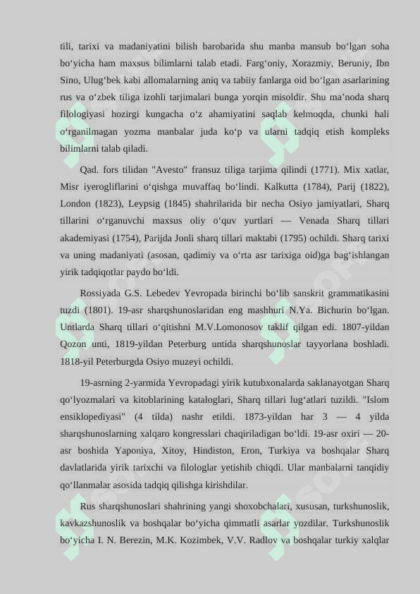 Sharqshunoslik  sohalari 3