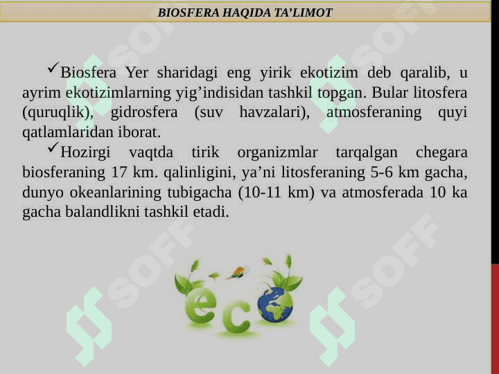 BIOSFERA HAQIDA TA’LIMOT 4