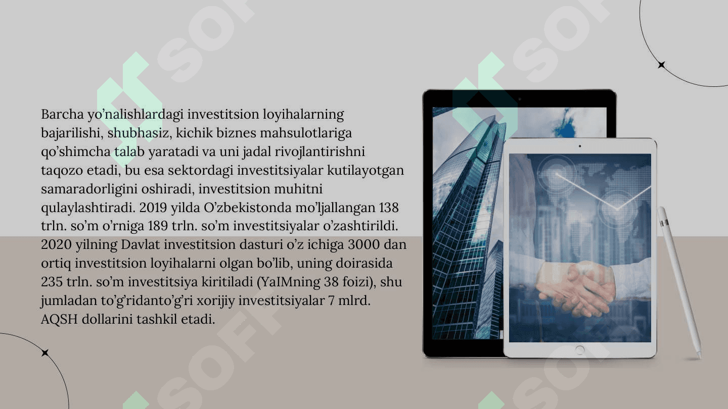 Invistitsion loyihalarda marketingni o’rni 4