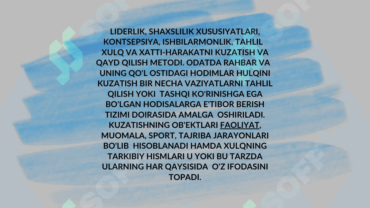BOSHQARUVDA PSIXOLOGIYASIDA RAHBARLIK VA LIDERLIK JIHATLARI 2
