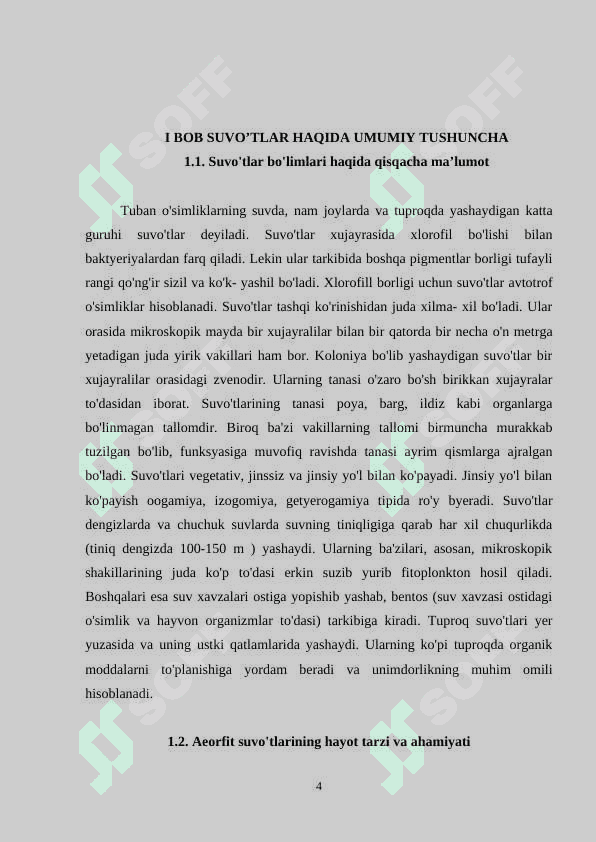 Aeorfit suvo'tlarining 4