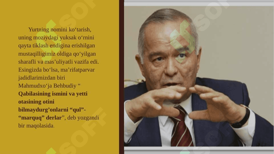 Tarixiy xotirasiz kelajak yo'q! 6