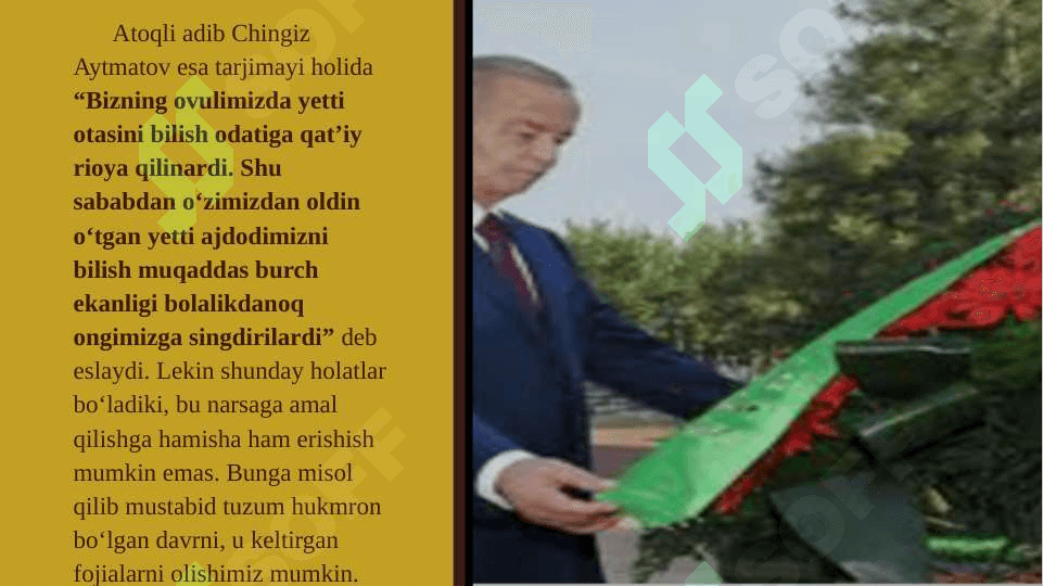 Tarixiy xotirasiz kelajak yo'q! 7