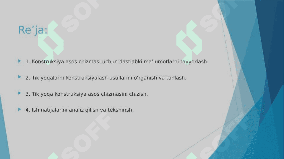 Tik yoqa konstruksiyasini o'rganish 2