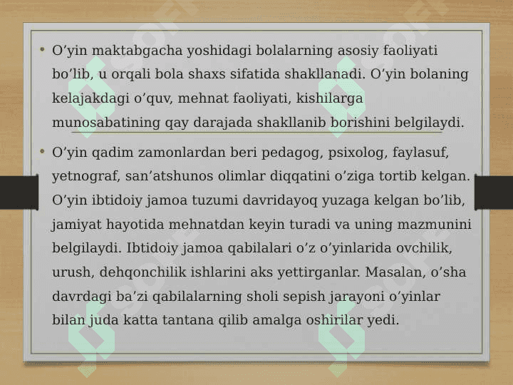 Maktabgacha ta’lim muassasasida musiqaviy didaktik o’yinlar 2