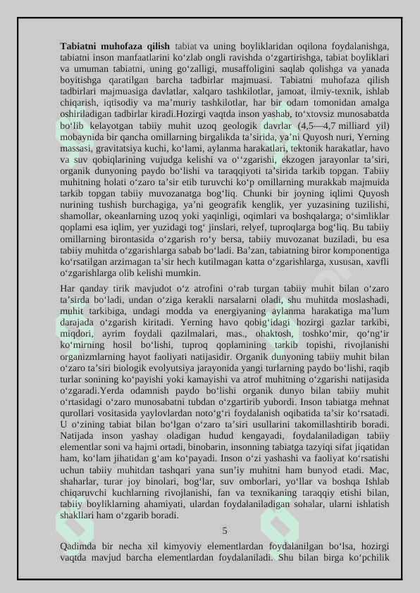 Qoriqxonalarning ahamiyati 5