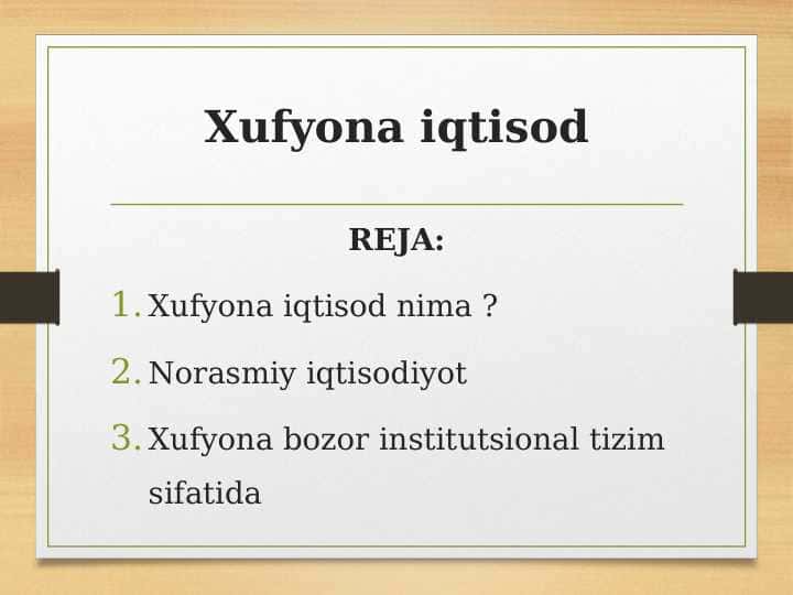 Xufyona iqtisod