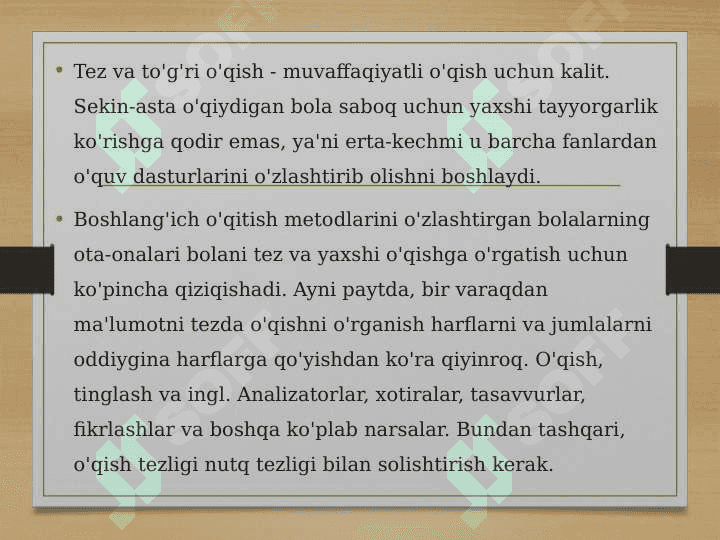 To’g’ri o’qishga o’rgatish usullari 2
