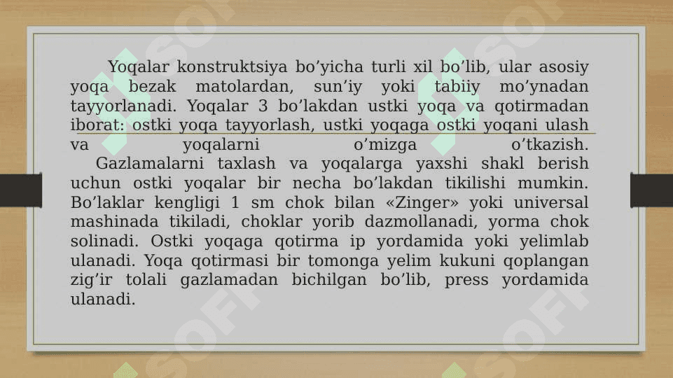 Turli kiyim yoqalarini tayyorlash 2