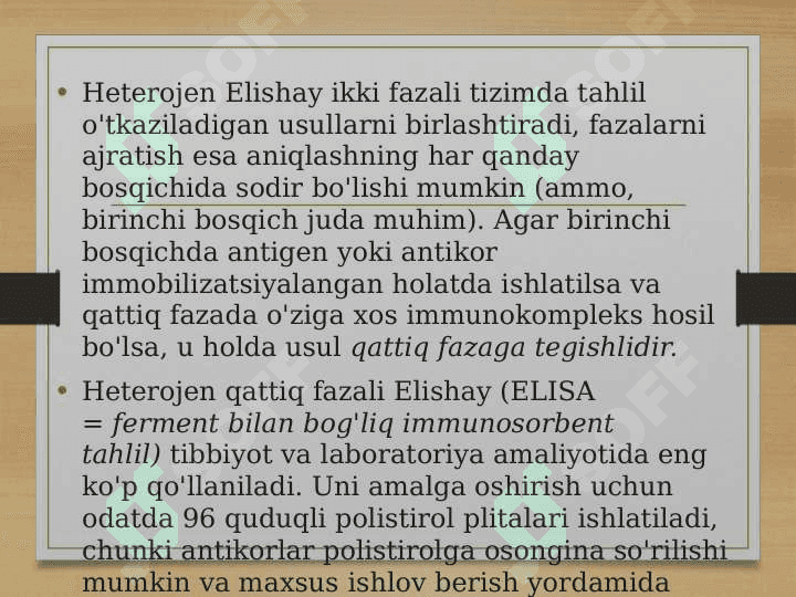 Immunoenzim tahlilining getrogen usuli 2