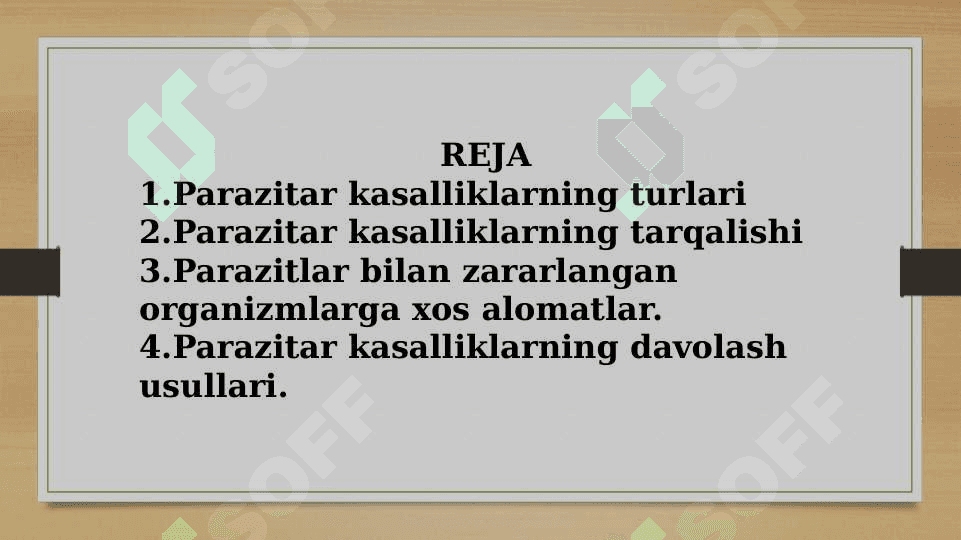 PARAZITAR KASALLIKLAR 2