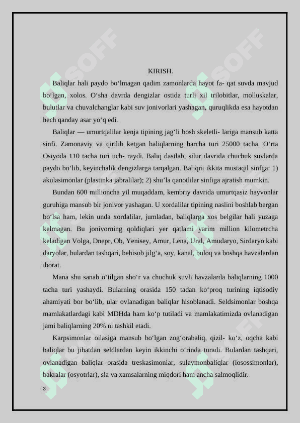 Baliqchilik, uning iqtisodiy  ahamiyati 3