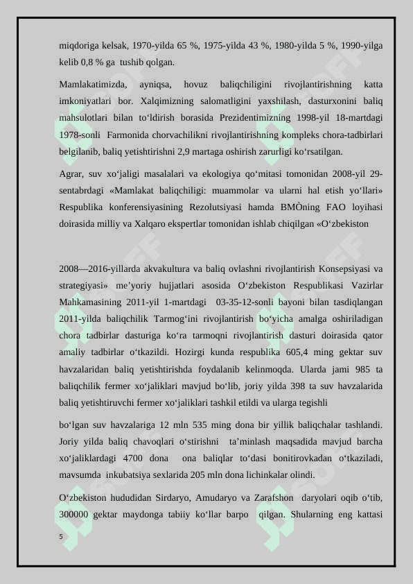 Baliqchilik, uning iqtisodiy  ahamiyati 5