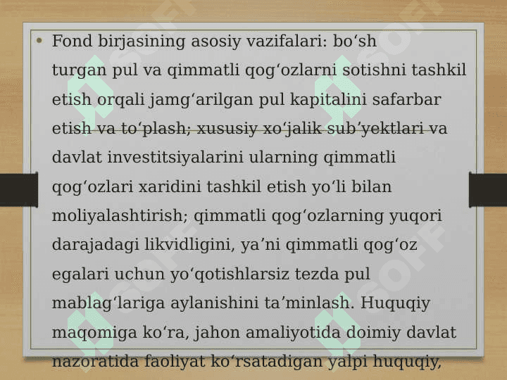 Fond birjalari 4
