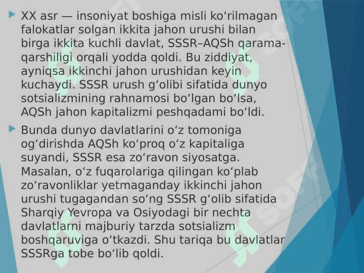 SSSRda fuqorolar urushi va oqibatlari 2