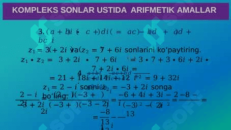 KOMPLEKS SONLAR 8