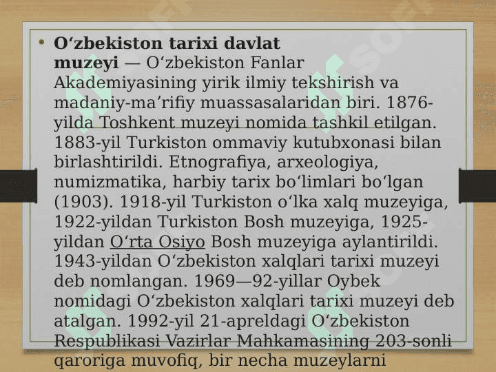 Oʻzbekiston tarixi davlat muzeyi 2