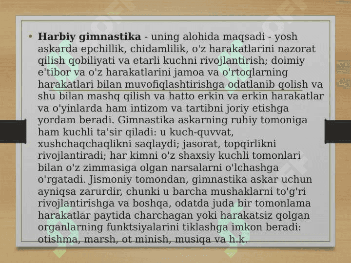 Harbiy gimnastika 2
