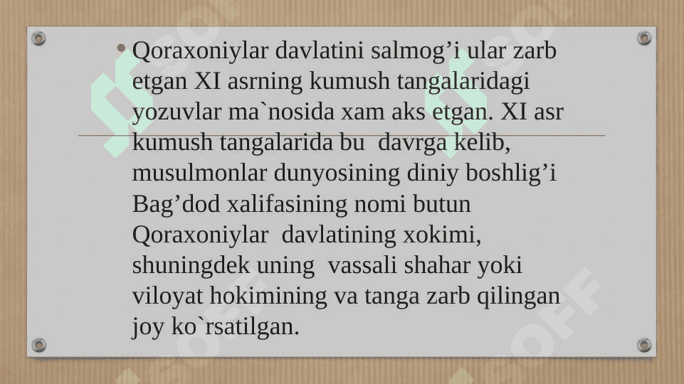 XI-XIV asrdardagi Movarounnahr tangalari 5