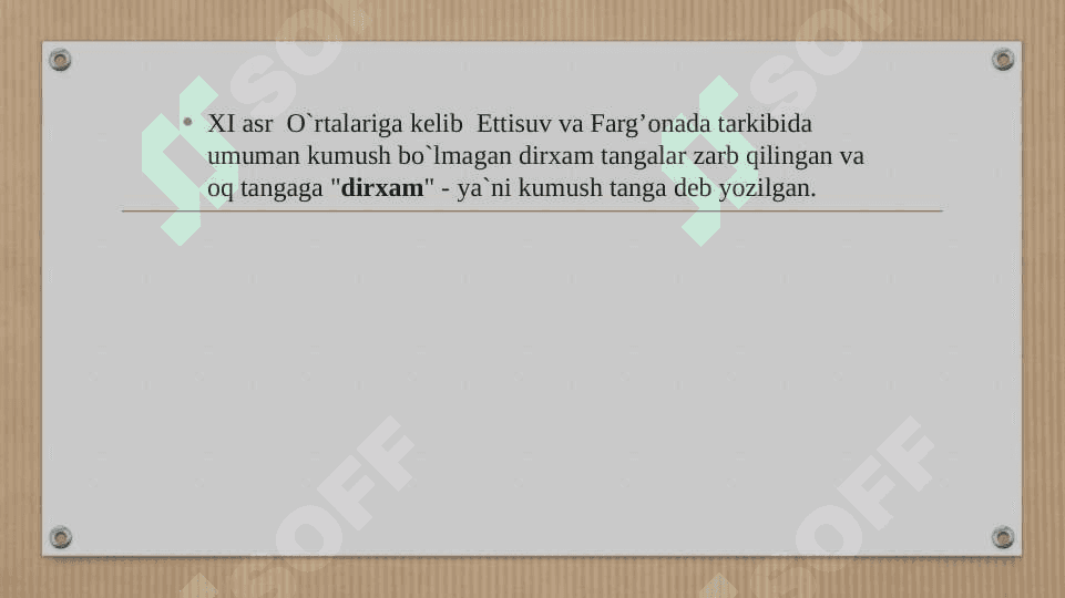 XI-XIV asrdardagi Movarounnahr tangalari 8