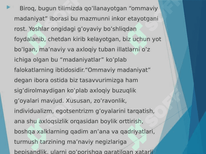Ommaviy madaniyatning vatanparvarlikka tahdid 4