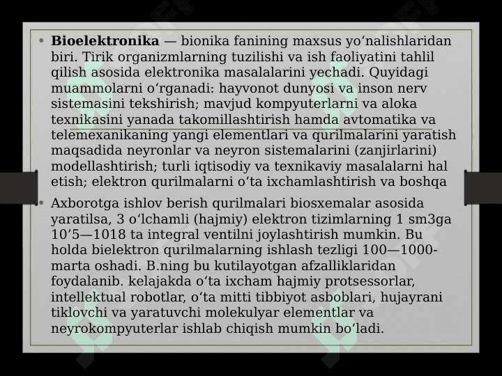 Bioelektronika 2