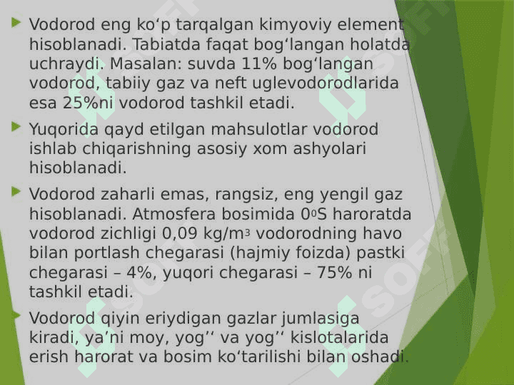 Vodorod olish texnologiyasi 2