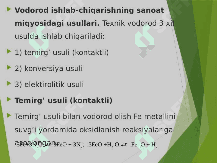 Vodorod olish texnologiyasi 4
