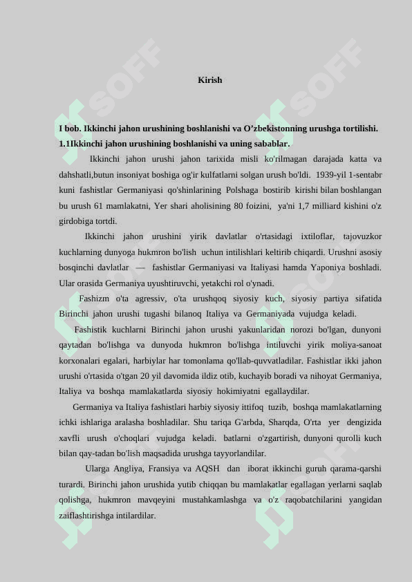 Ikkinchi jahon urushining boshlanishi va O’zbekistonning urushga tortilishi 3