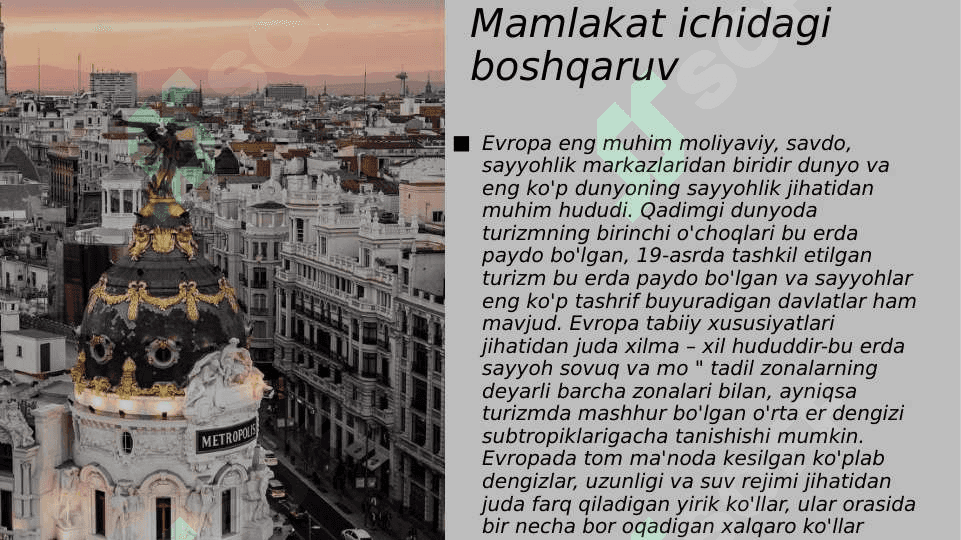 Yevropa mamlakatlarida rivojlanayotgan turizm 3