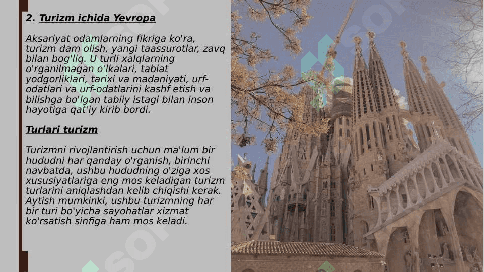 Yevropa mamlakatlarida rivojlanayotgan turizm 7
