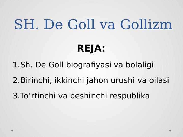SH. De Goll va Gollizm